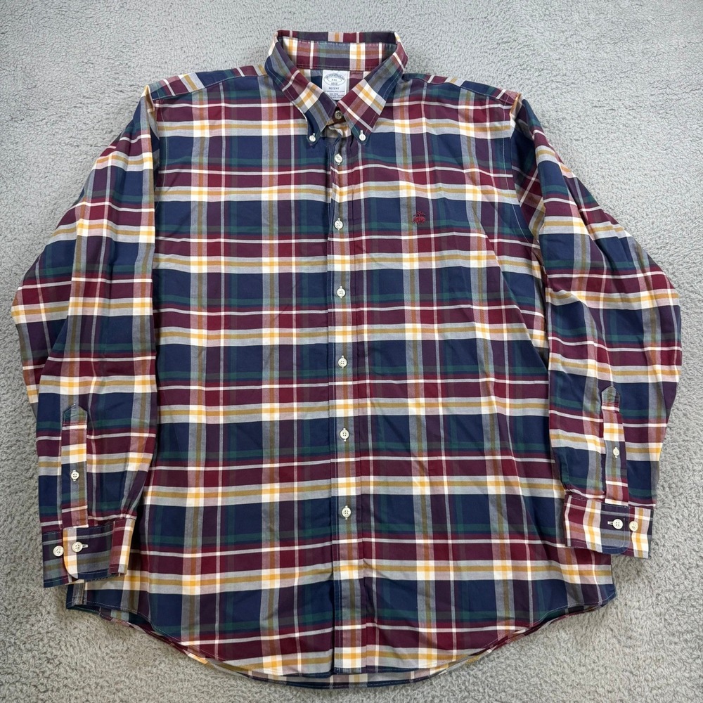 Brooks Brothers 1818 Regent XXL Non-Iron Supima Cotton Plaid Button Down Shirt